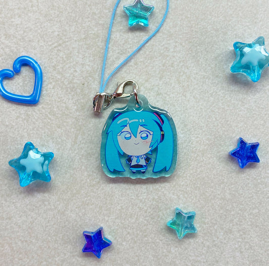3cm Vocaloid Glitter Epoxy Phone Charms
