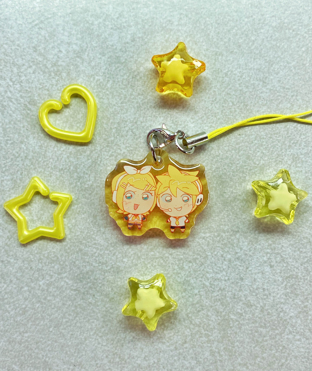 3cm Vocaloid Glitter Epoxy Phone Charms