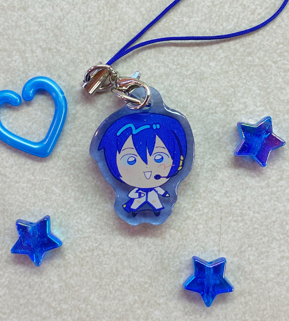 3cm Vocaloid Glitter Epoxy Phone Charms