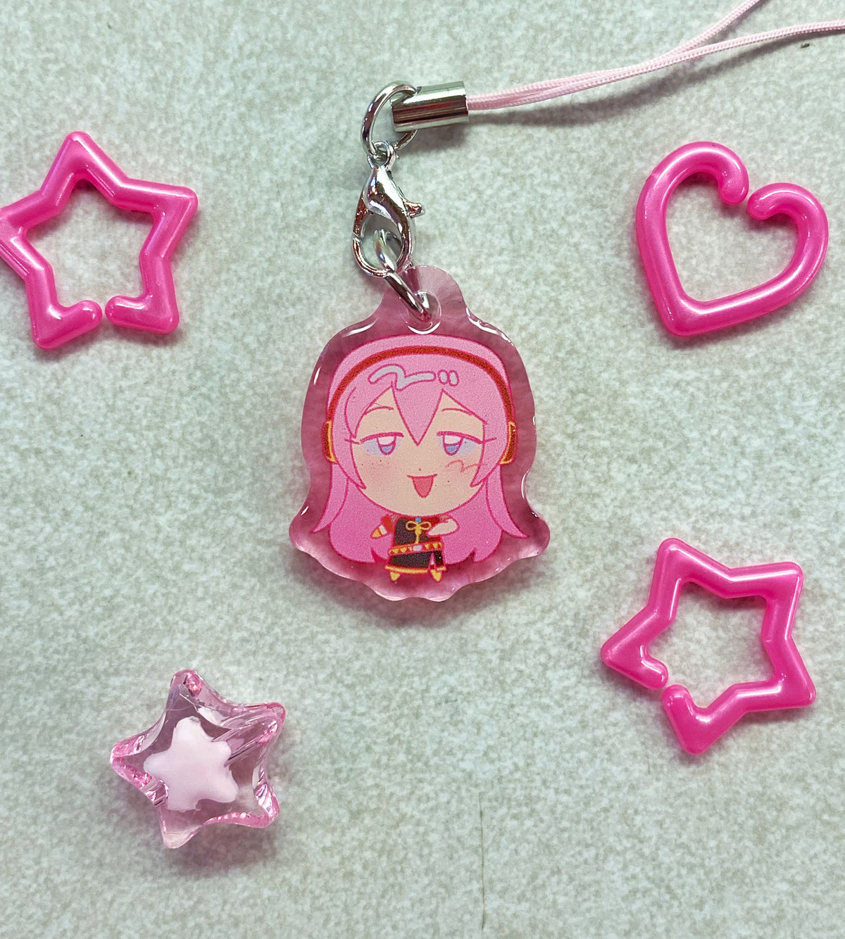3cm Vocaloid Glitter Epoxy Phone Charms